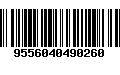 Código de Barras 9556040490260