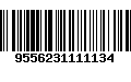 Código de Barras 9556231111134