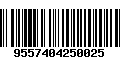 Código de Barras 9557404250025