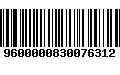 Código de Barras 9600000830076312