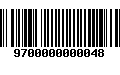 Código de Barras 9700000000048