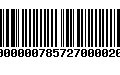 Código de Barras 9700000078572700002000