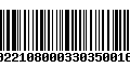 Código de Barras 971022108000330350016535