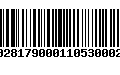 Código de Barras 971028179000110530002831