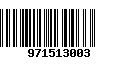 Código de Barras 971513003