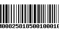 Código de Barras 9740082581850010001005