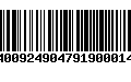 Código de Barras 9740092490479190001407