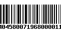 Código de Barras 9740458007196800001159