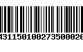 Código de Barras 9743115010027350002002