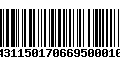 Código de Barras 9743115017066950001001