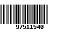 Código de Barras 97511540