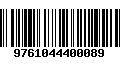 Código de Barras 9761044400089