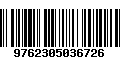Código de Barras 9762305036726