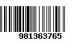 Código de Barras 981363765