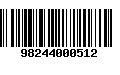 Código de Barras 98244000512