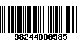 Código de Barras 98244000585