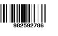 Código de Barras 982592786