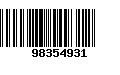 Código de Barras 98354931