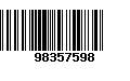 Código de Barras 98357598