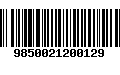 Código de Barras 9850021200129