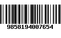 Código de Barras 9858194007654