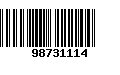 Código de Barras 98731114