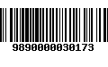 Código de Barras 9890000030173