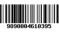 Código de Barras 9890004610395