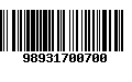 Código de Barras 98931700700