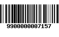 Código de Barras 9900000007157