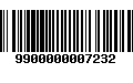 Código de Barras 9900000007232