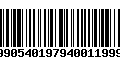 Código de Barras 990540197940011999