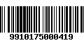 Código de Barras 9910175000419