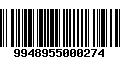 Código de Barras 9948955000274