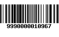 Código de Barras 9990000010967