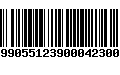 Código de Barras 9990551239000423002