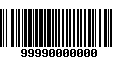 Código de Barras 99990000000