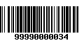 Código de Barras 99990000034