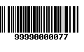 Código de Barras 99990000077