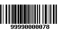 Código de Barras 99990000078