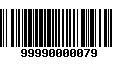 Código de Barras 99990000079