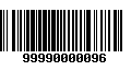 Código de Barras 99990000096