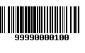 Código de Barras 99990000100