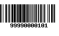 Código de Barras 99990000101