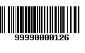 Código de Barras 99990000126