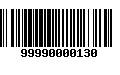 Código de Barras 99990000130