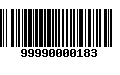 Código de Barras 99990000183