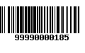 Código de Barras 99990000185