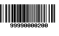 Código de Barras 99990000200