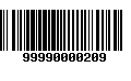 Código de Barras 99990000209